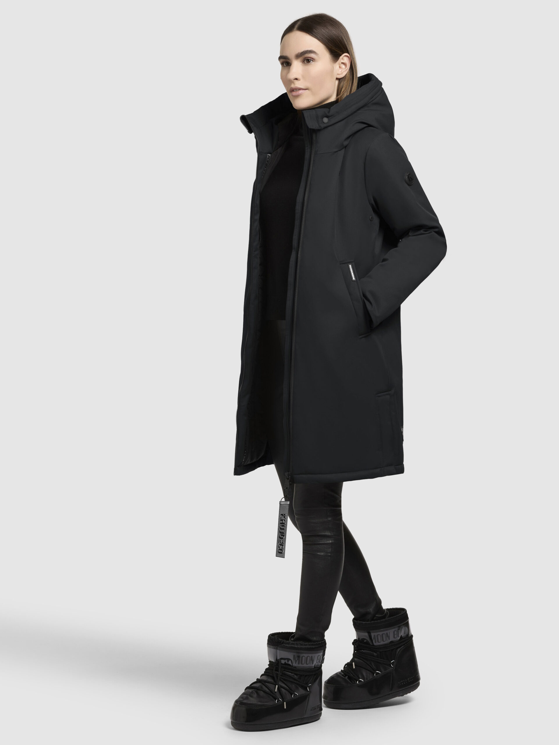 KHUJO Damen Kurzmantel YAAK3 in schwarz