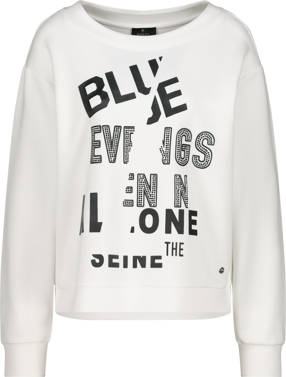 MONARI Damen-Sweatshirt mit Buchstaben-Print in off-white