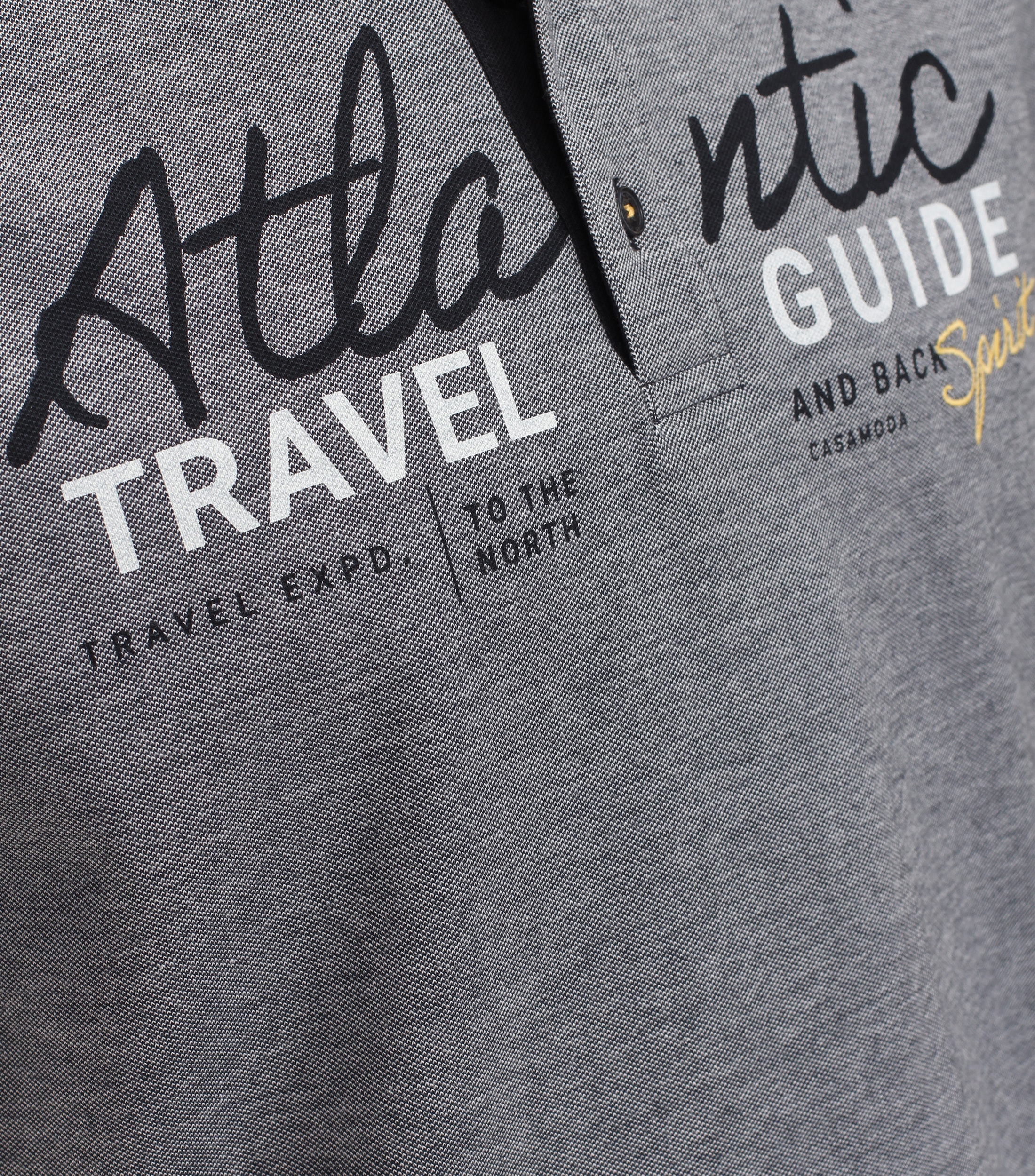 CASAMODA Herren Polo-Shirt mit Frontprint