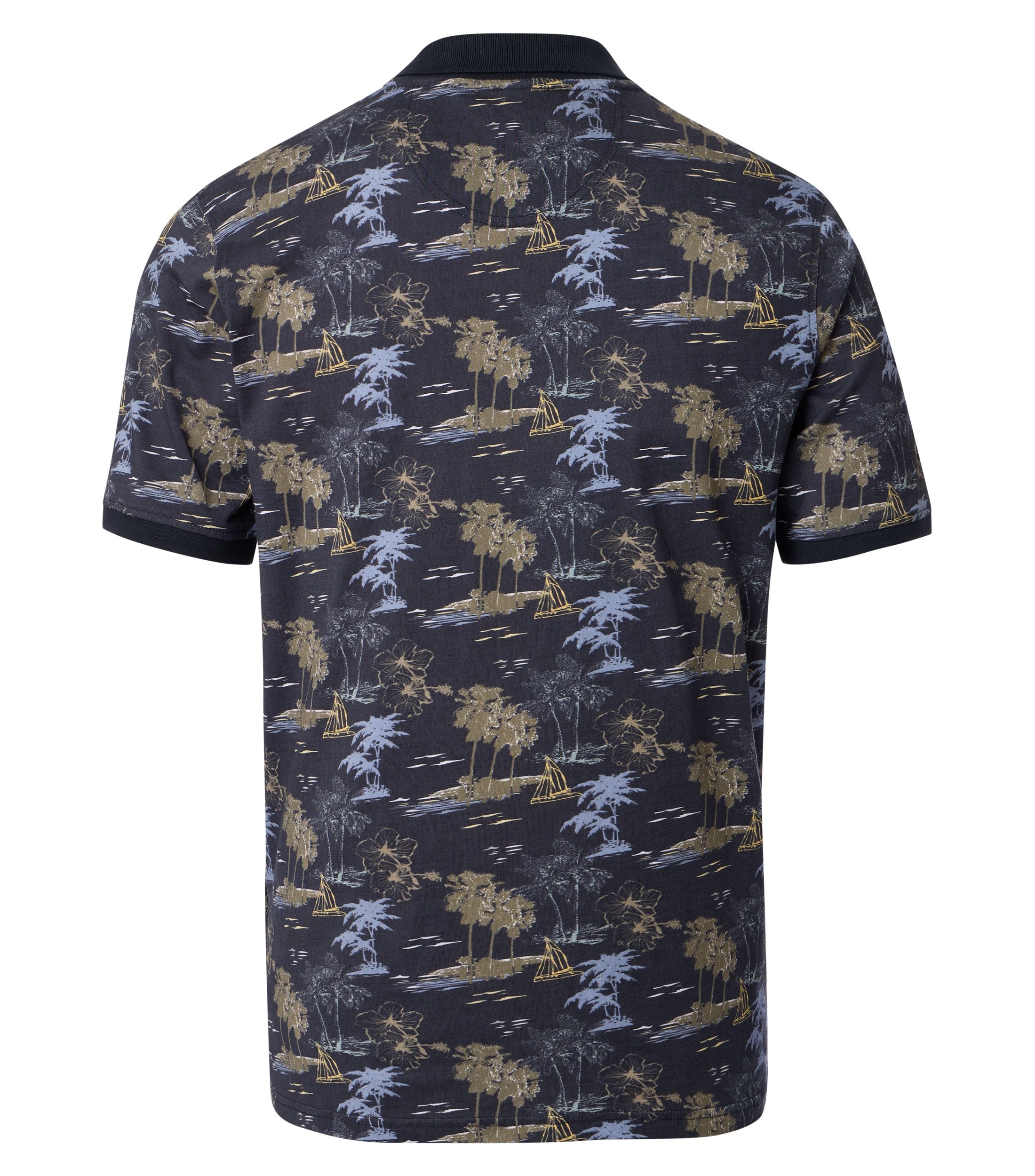 CASAMODA Herren Polo-Shirt mit Allover-Print