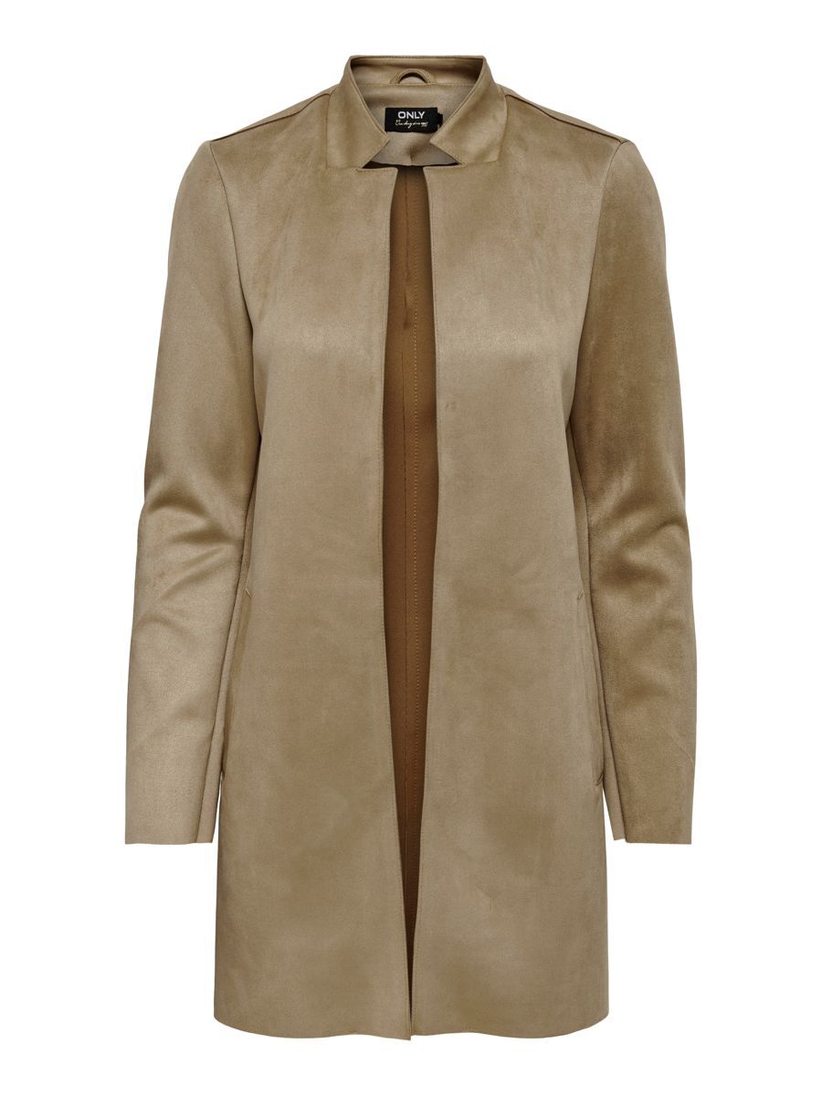 ONLY Damen Mantel aus Wildlederimitat für den Übergang in verschiedenen Farben - Braun, Rosa, Grün, Schwarz