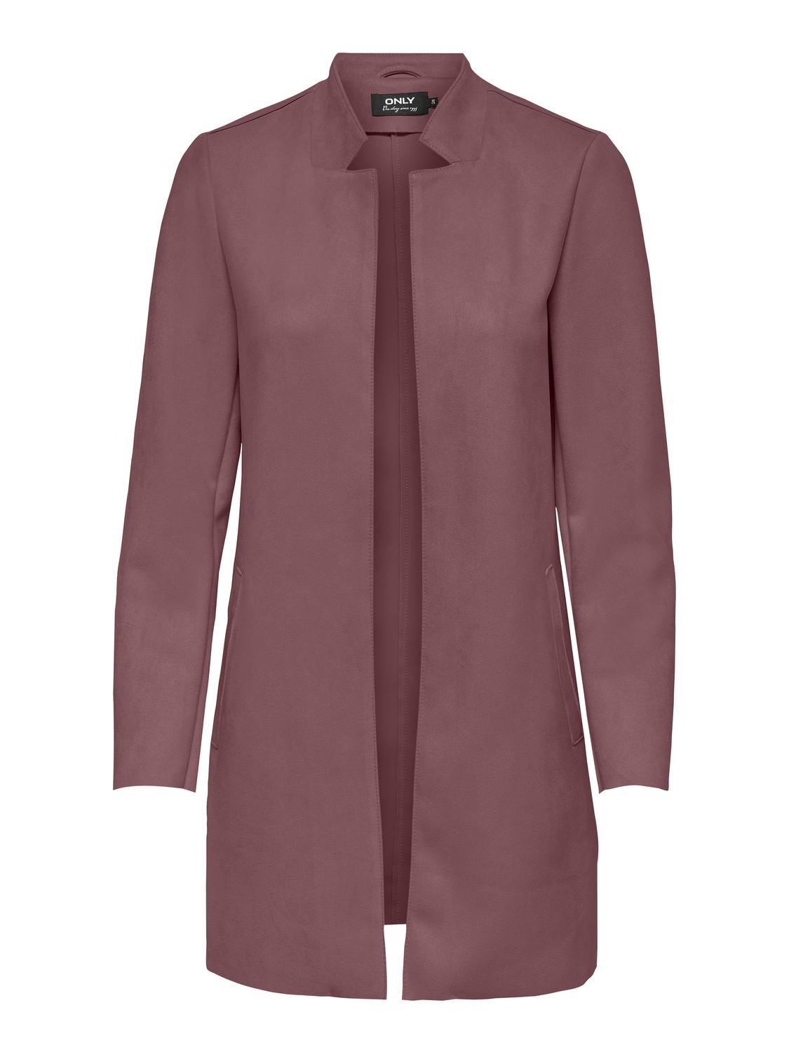 ONLY Damen Mantel aus Wildlederimitat für den Übergang in verschiedenen Farben - Braun, Rosa, Grün, Schwarz