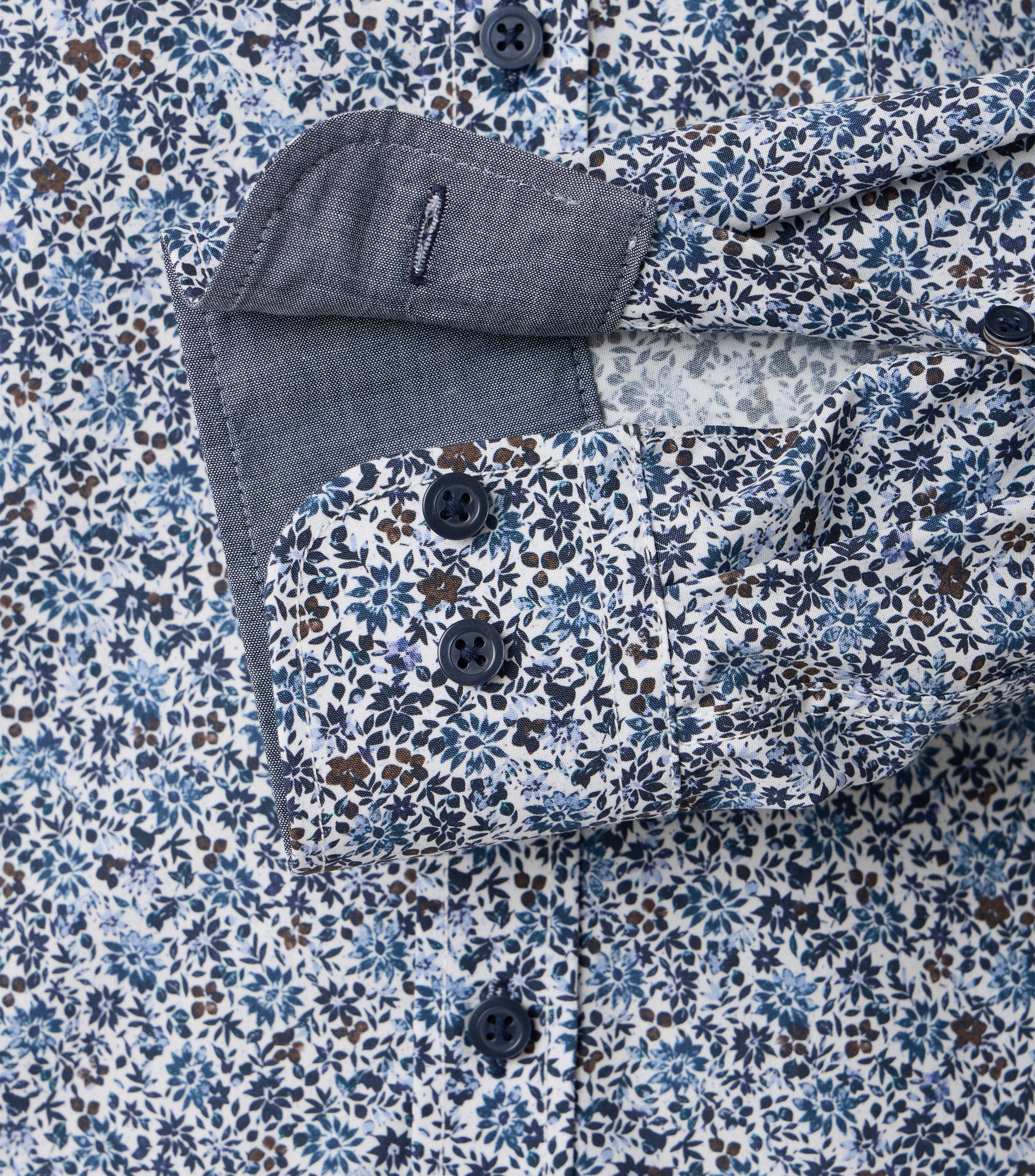 CASAMODA Herren Freizeithemd Alloverprint Casual Fit