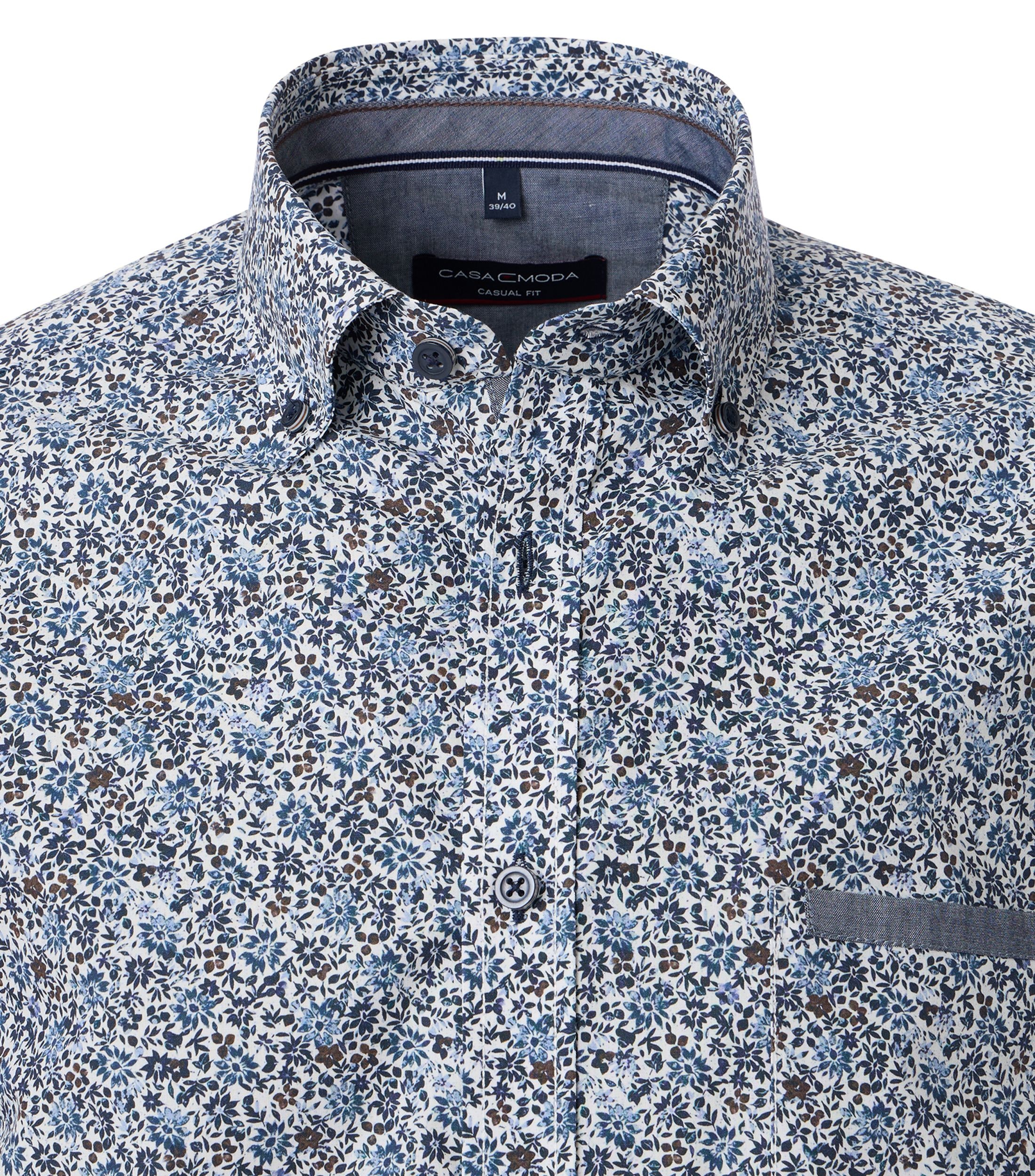 CASAMODA Herren Freizeithemd Alloverprint Casual Fit