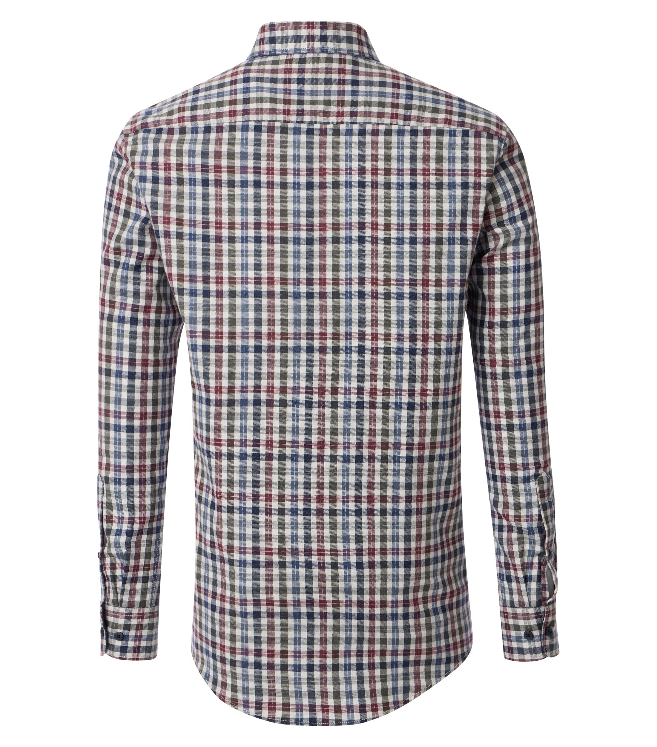 CASAMODA Flanellhemd mit Button-Down Kragen in Karo