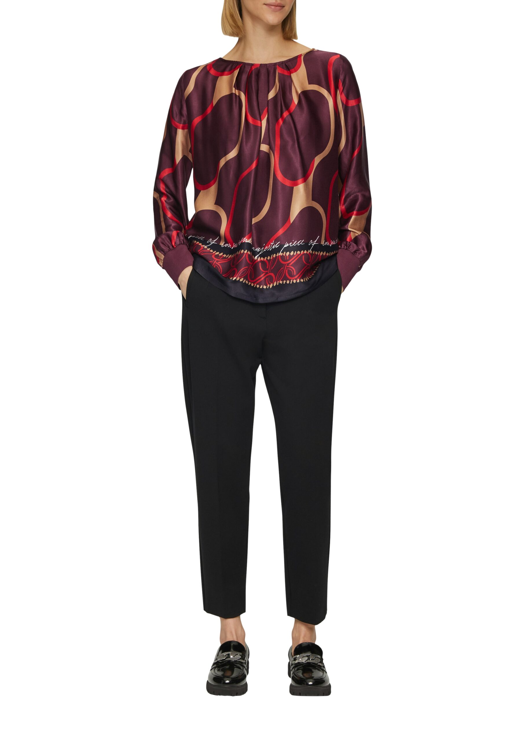 s.Oliver BLACK LABEL Shirt im Fabricmix mit Raff-Details