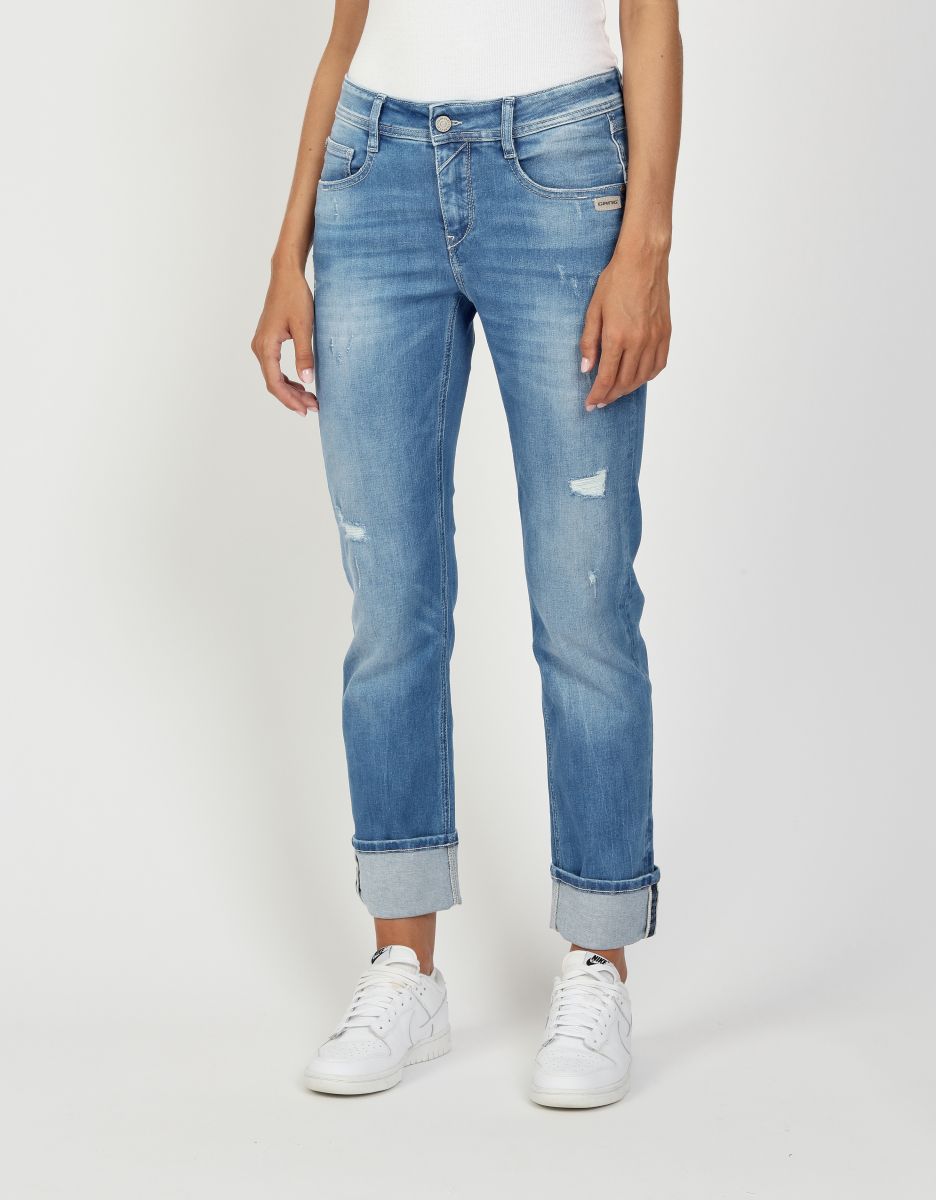 GANG Damenjeans 94AMELIE Straight in Farbe lovely destroy