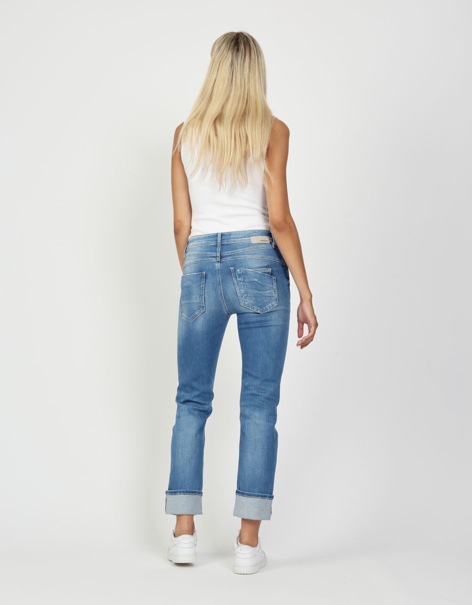 GANG Damenjeans 94AMELIE Straight in Farbe lovely destroy