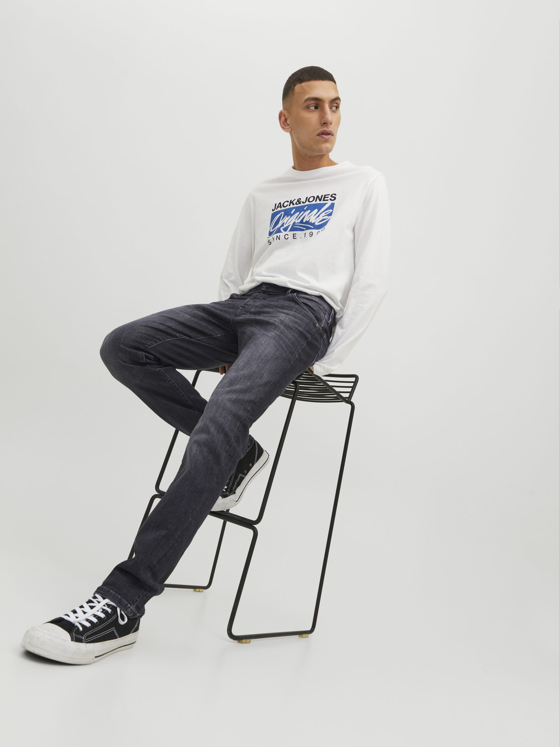 JACK&JONES Jeans Glenn Slim Fit in Schwarz - black denim