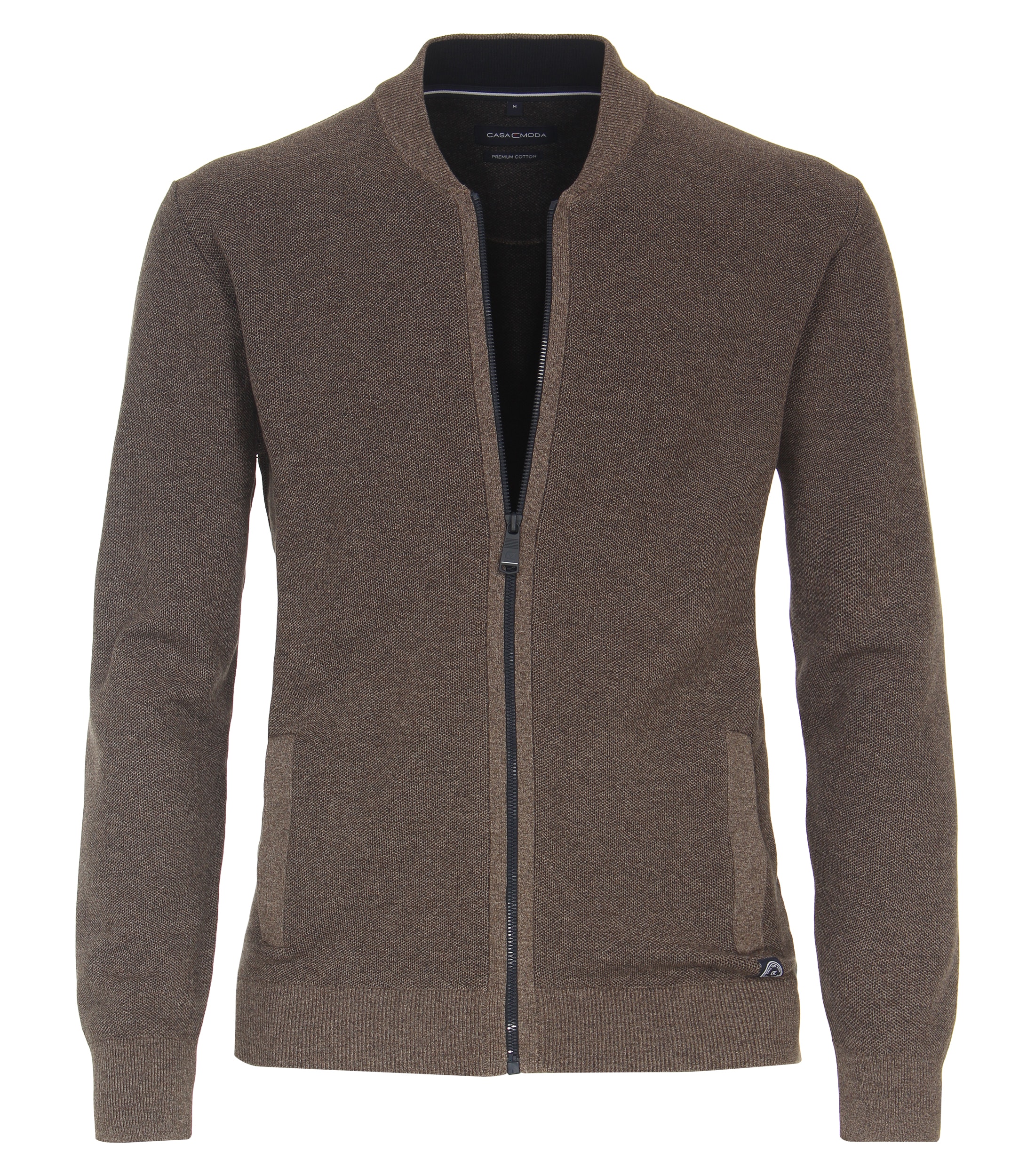 CASAMODA Herren Strickjacke mit Reißverschluss und seitlichen Taschen
