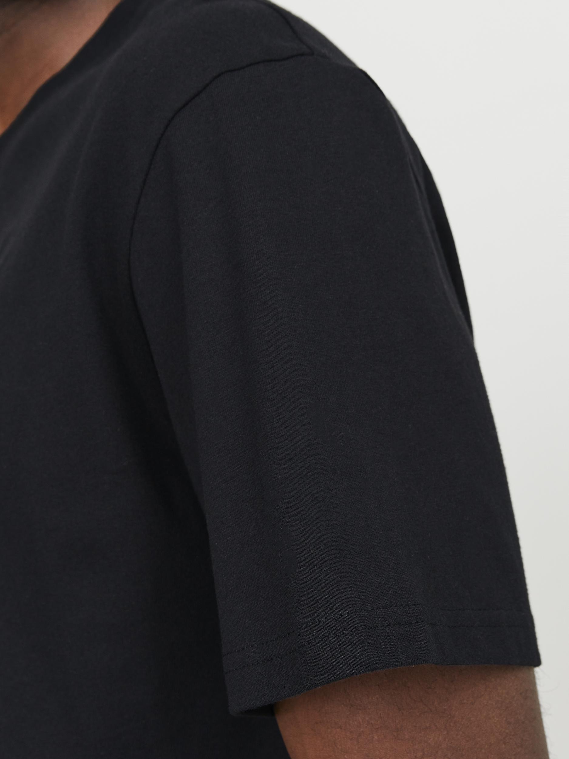 JACK&JONES Herren T-Shirt Vesterbro in Weiß, Schwarz und Beige