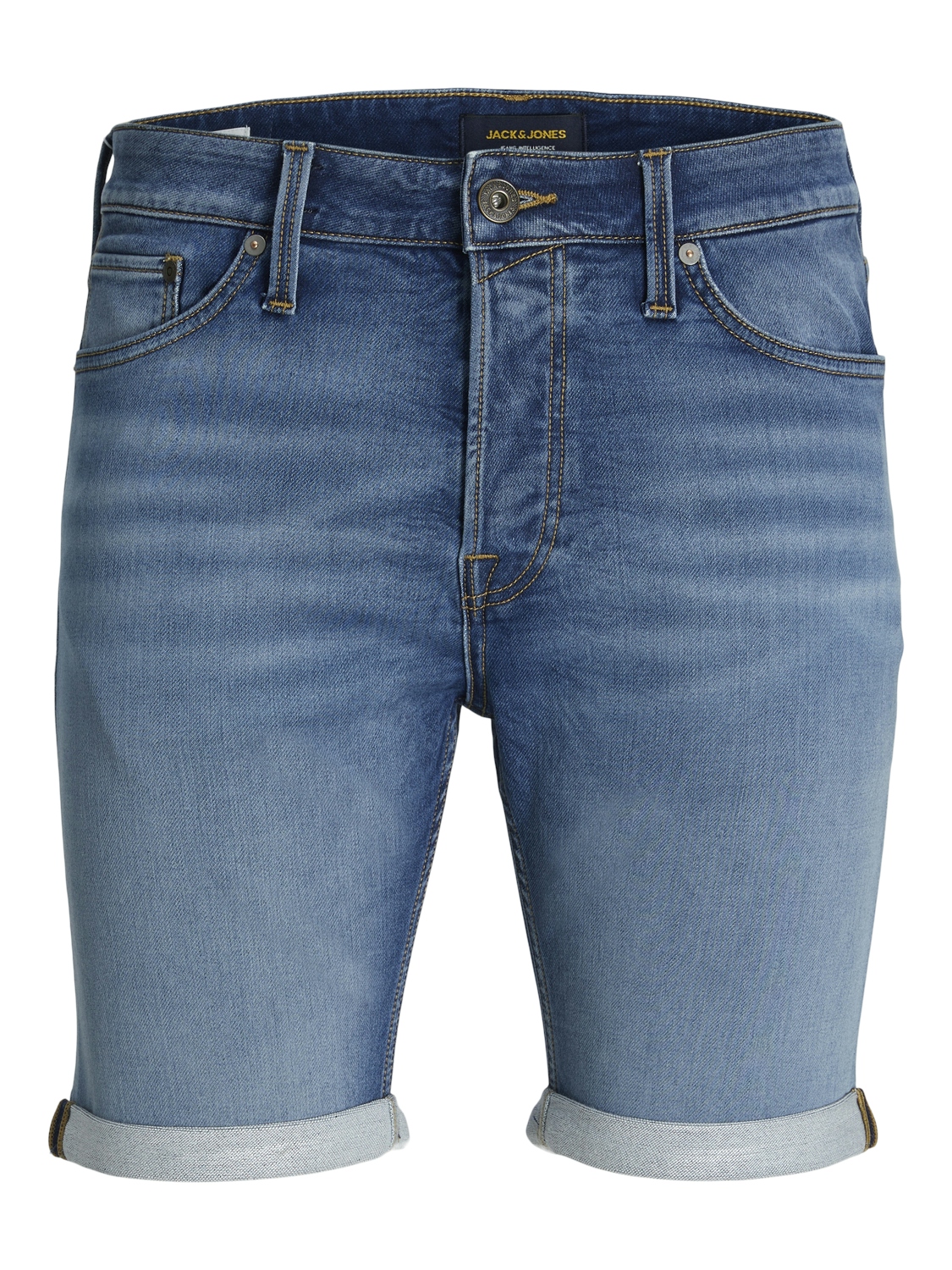 JACK&JONES Herren Jeansshort Rick Icon GE 381 in Blau - blue denim