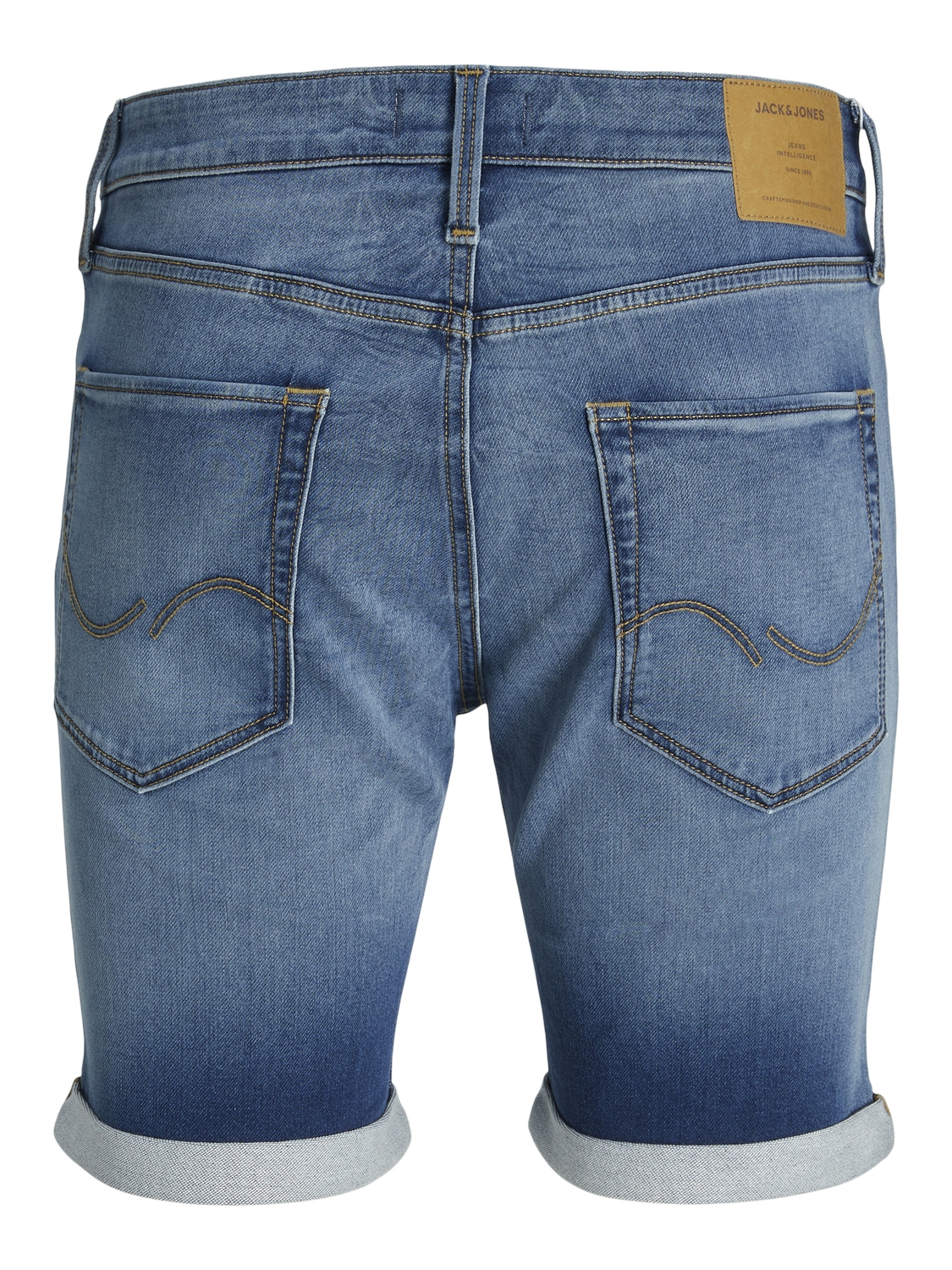 JACK&JONES Herren Jeansshort Rick Icon GE 381 in Blau - blue denim