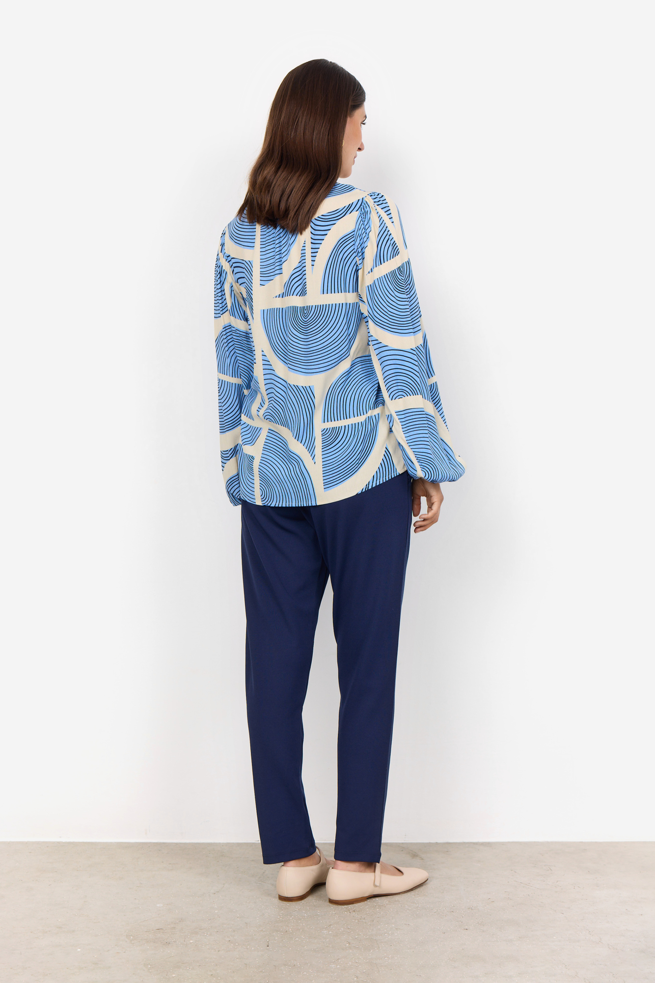 SOYACONCEPT Damen Viscose-Bluse mit V-Ausschnitt Olivera