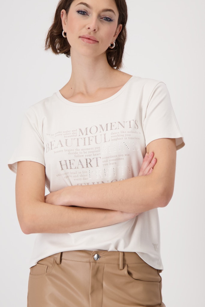 MONARI Damen T-Shirt mit Strasssteinen