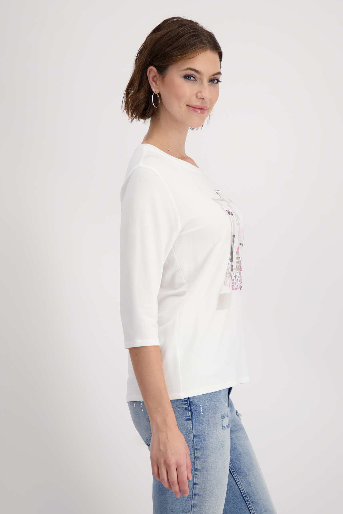 MONARI Damen Shirt mit Frau-Shopping-Print