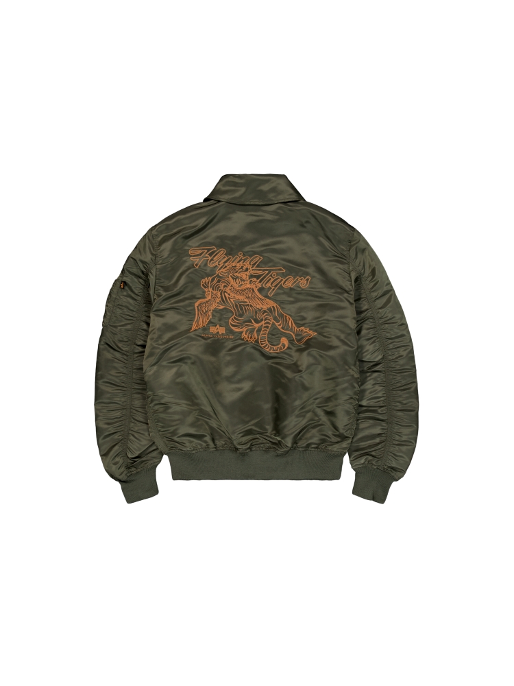 ALPHA INDUSTRIES Herren Blouson Flying Tigers CWU in dark oliv