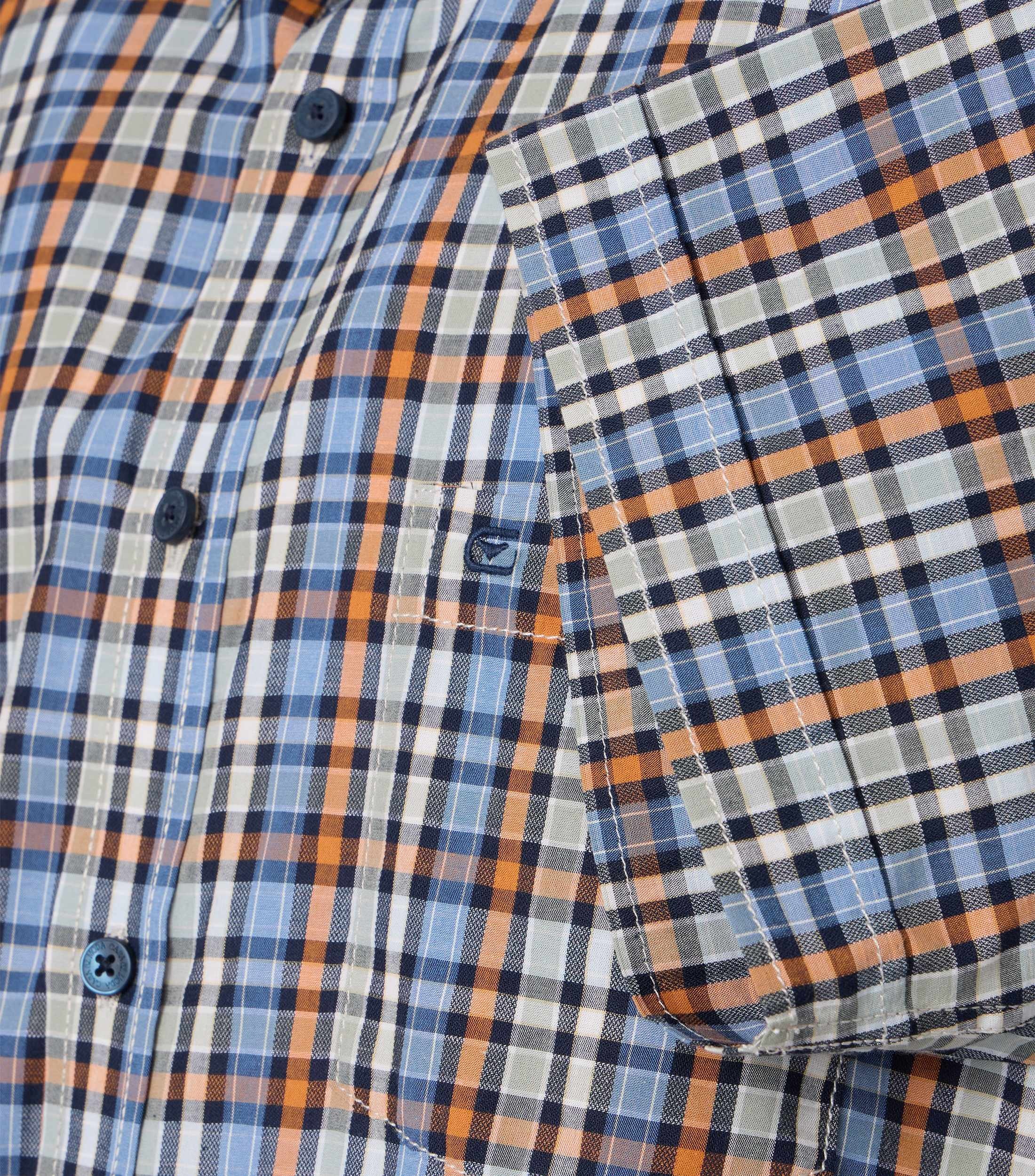 CASAMODA Herren Freizeithemd Kurzarm mit Button-Down Kragen