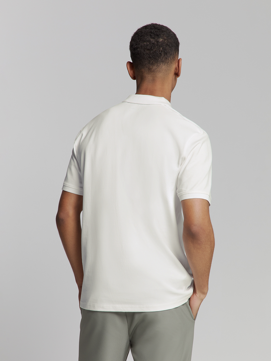 NO EXCESS Herren Poloshirt mit klassischen Design in Weiß