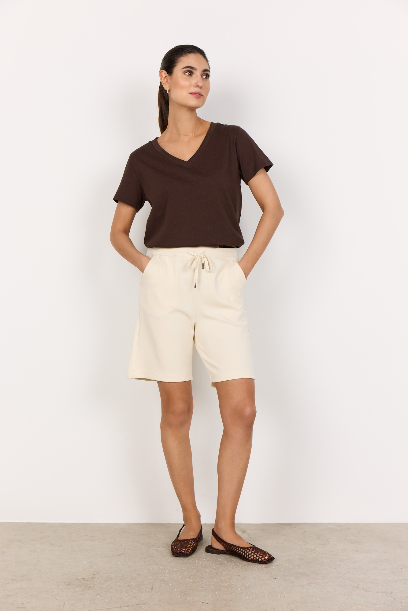 SOYACONCEPT Damen Shorts SC-BANU in Weiß