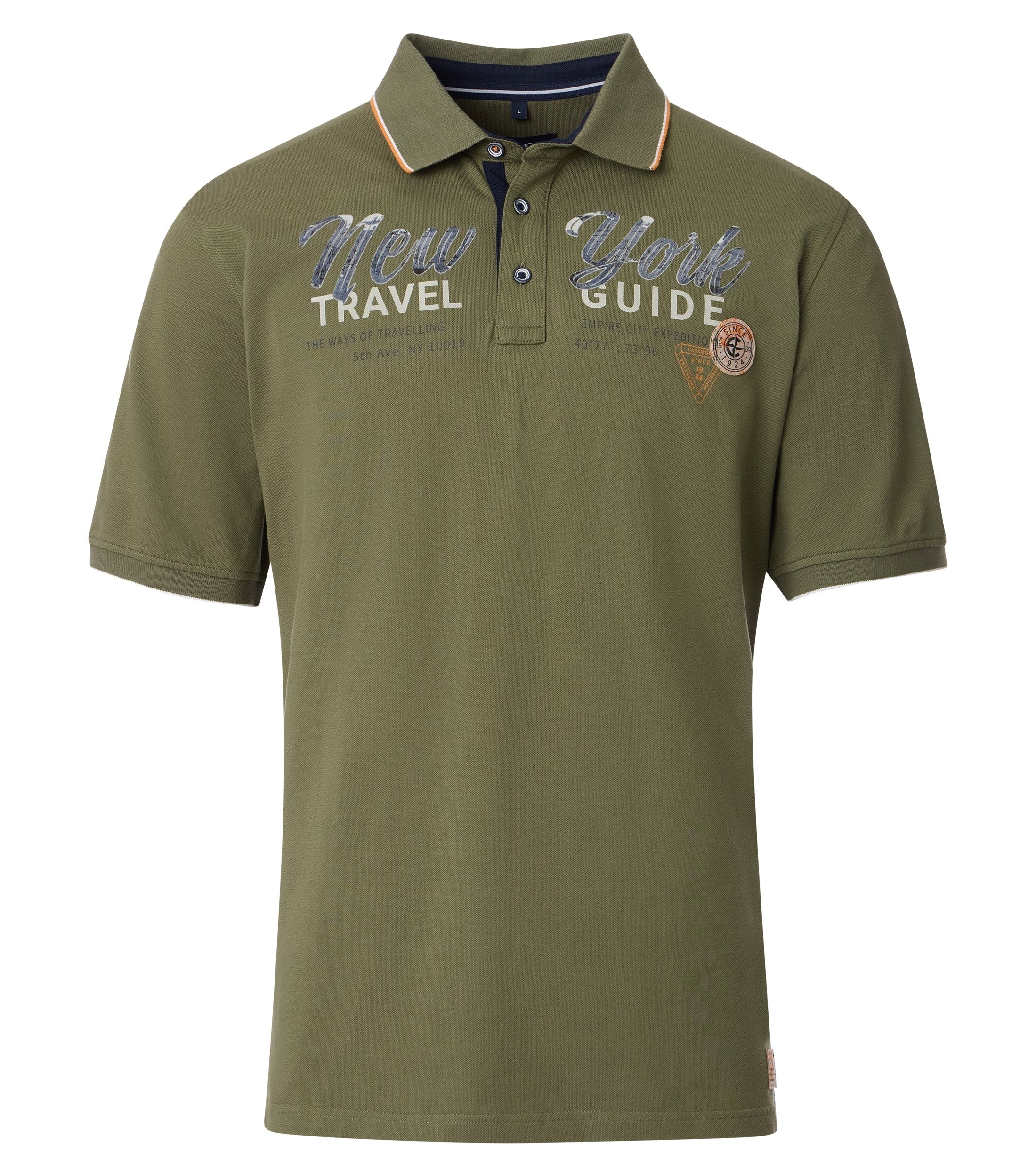 CASAMODA Herren Polo-Shirt mit Front-Print