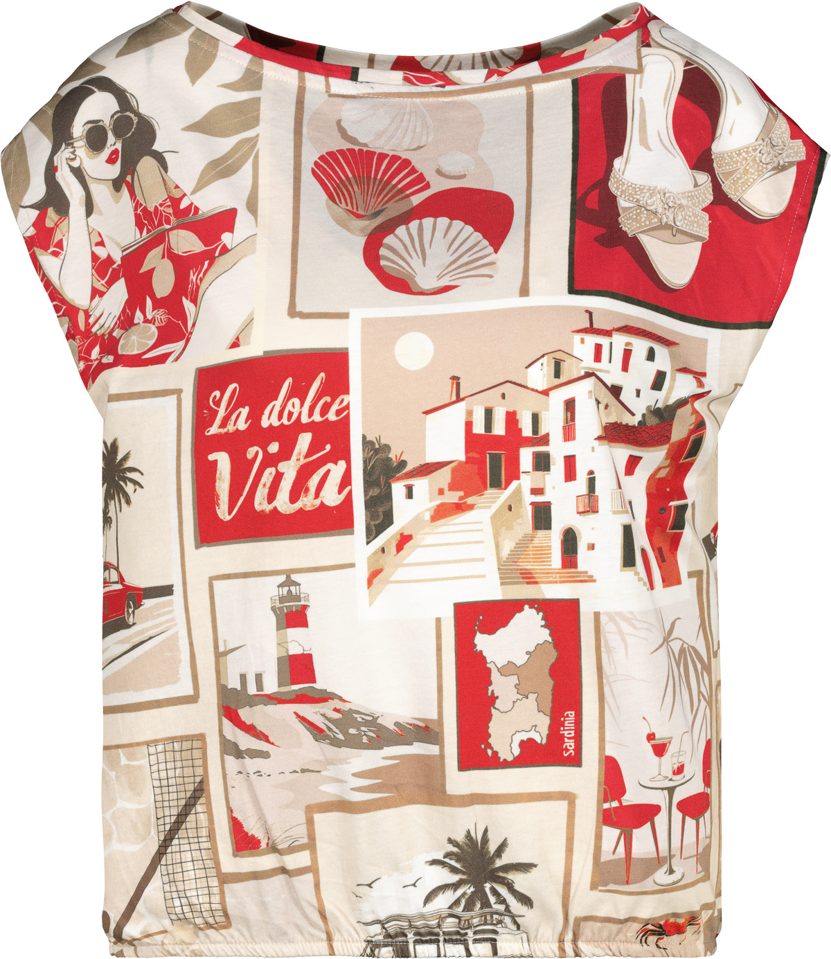 MONARI Damen Blusenshirt mit Polaroid-Print