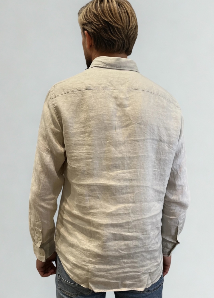 MARC O'POLO Herren Leinenhemd in beige