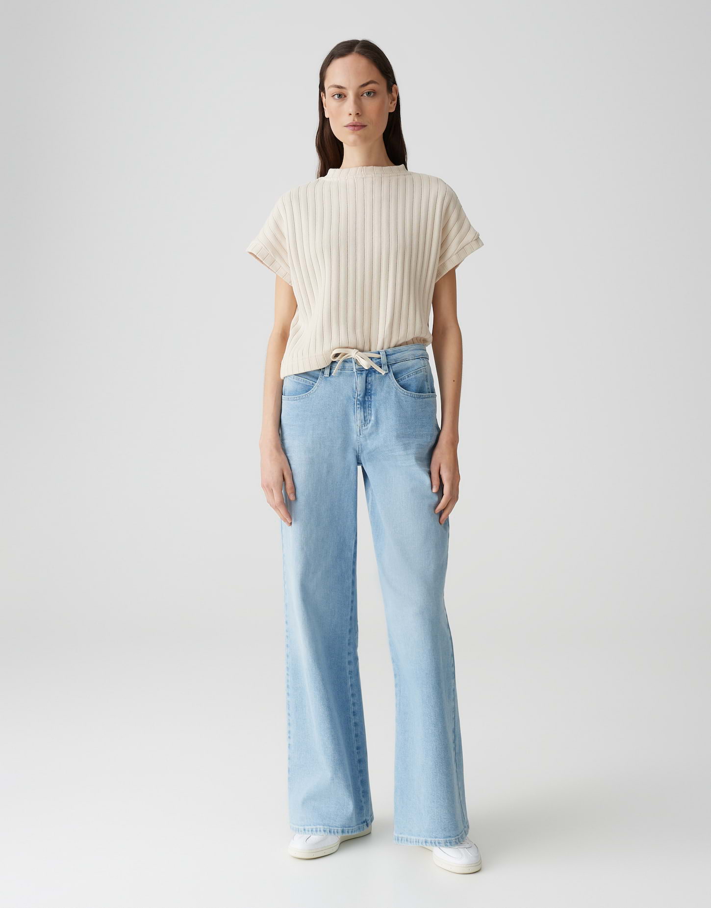 OPUS Damen Hose Denim Miva palazzo paris in Farbe light parisien blue