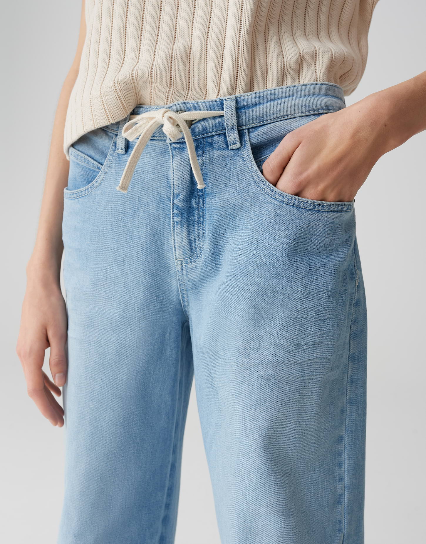 OPUS Damen Hose Denim Miva palazzo paris in Farbe light parisien blue