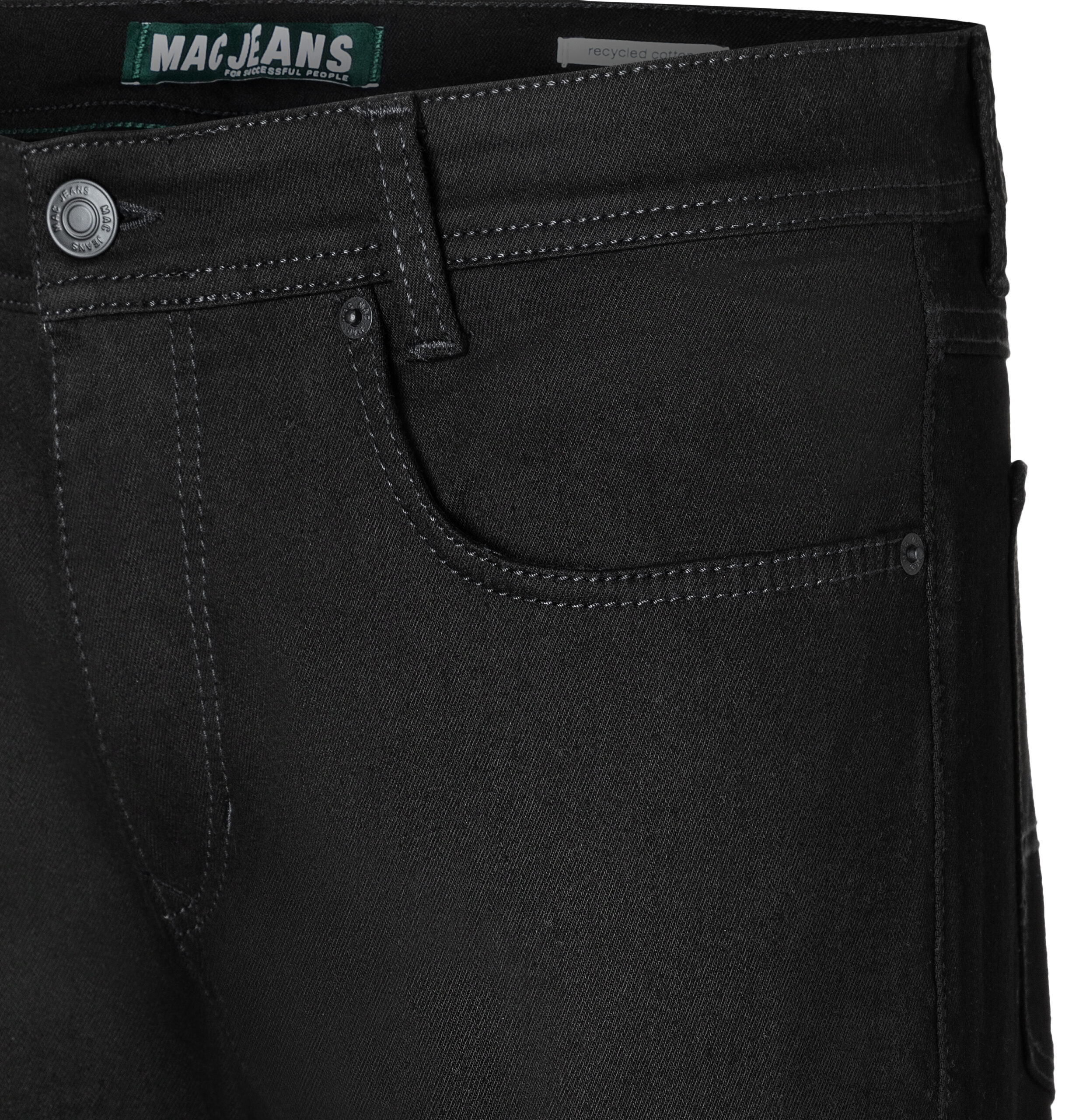 MAC Herren-Jeans Arne, Black Stretch Denim