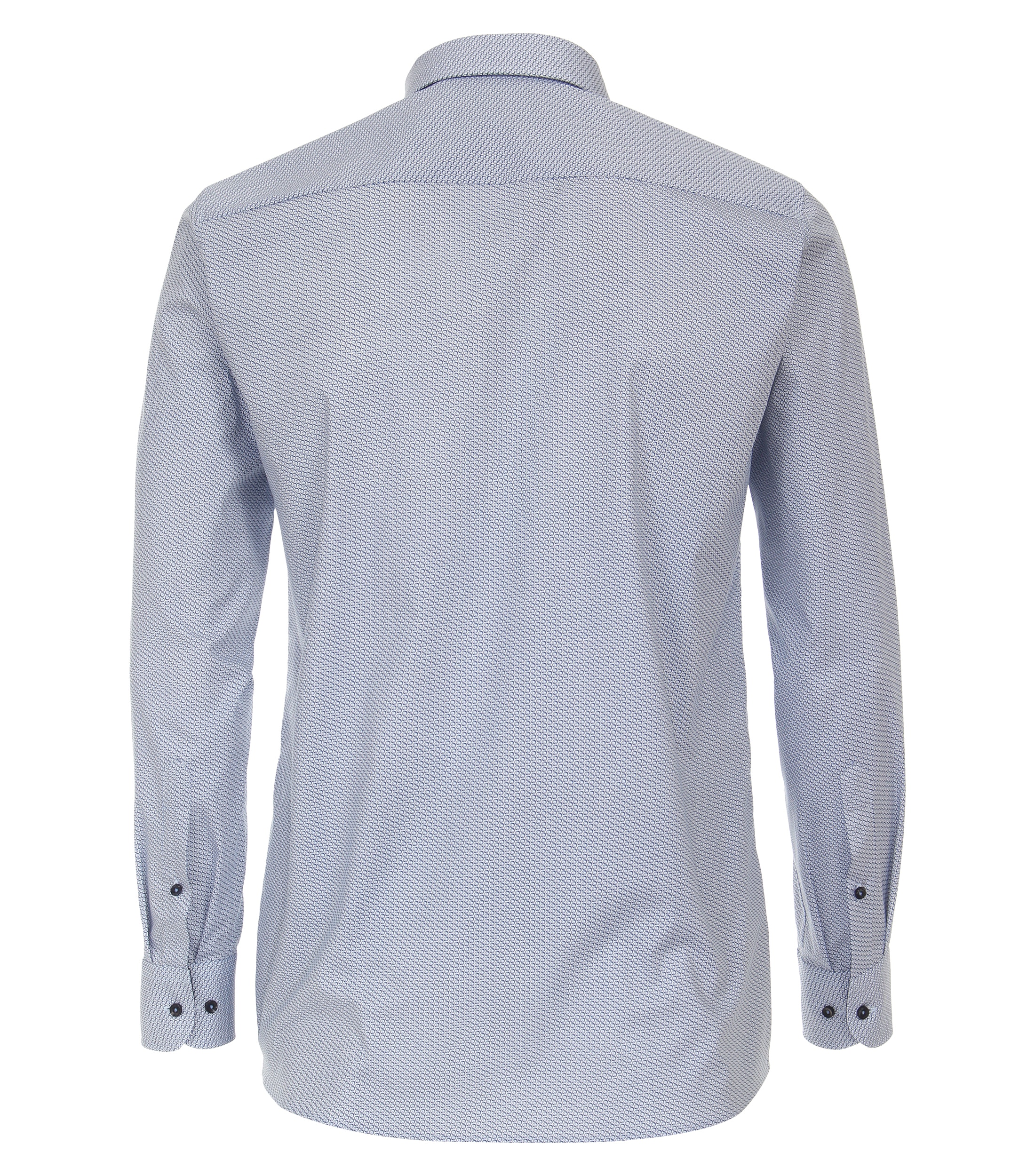 CASAMODA Herren Businesshemd Modern Fit mit Kent-Kragen und feinem Alloverprint Muster in Schwarz und Blau