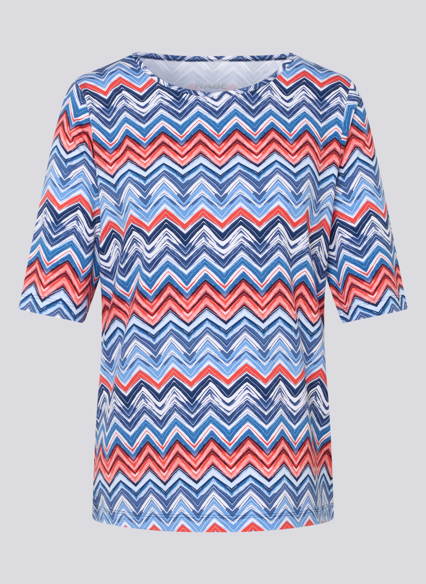 RABE Damen T-Shirt mit Alloverprint in Blau gemustert