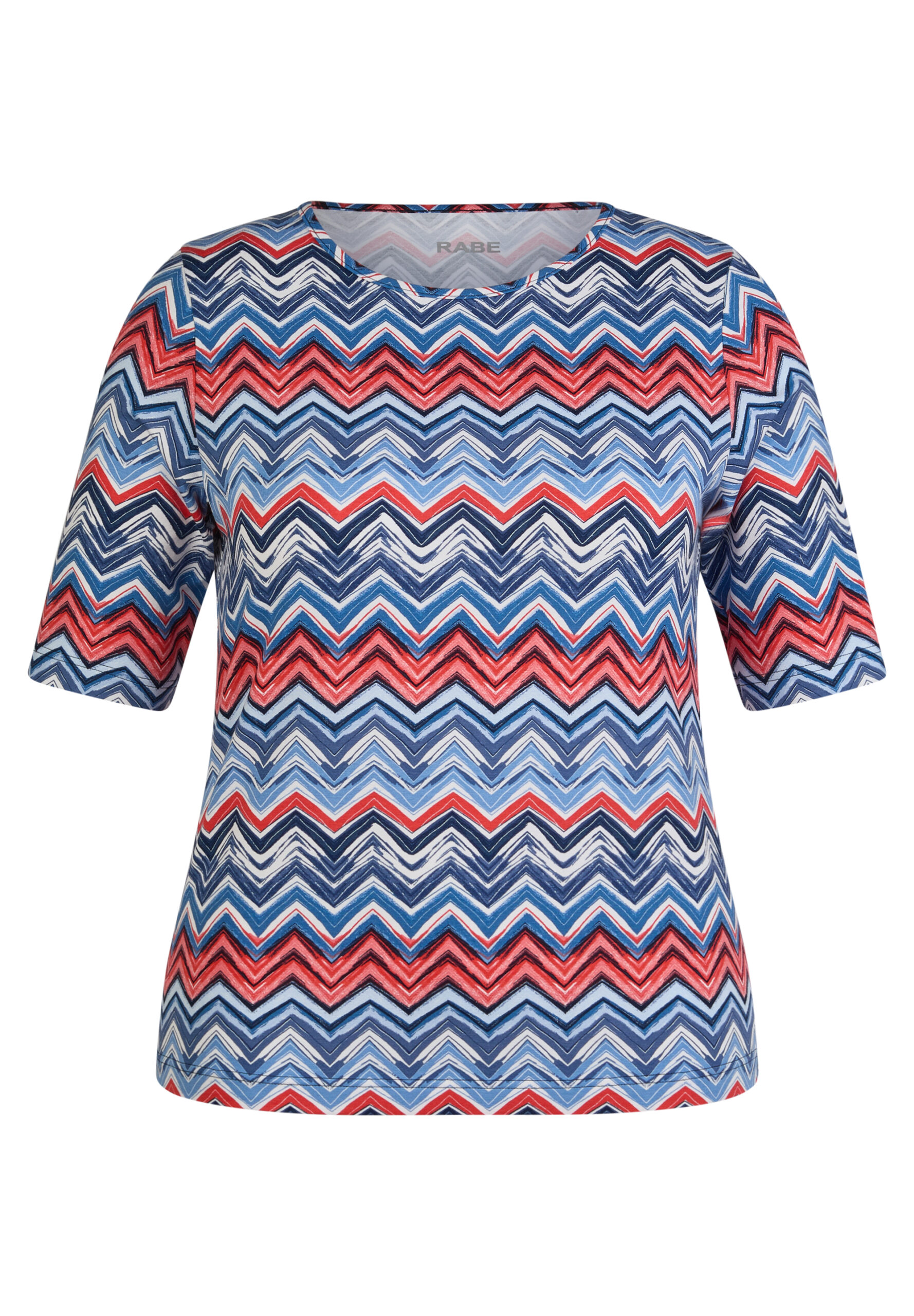 RABE Damen T-Shirt mit Alloverprint in Blau gemustert