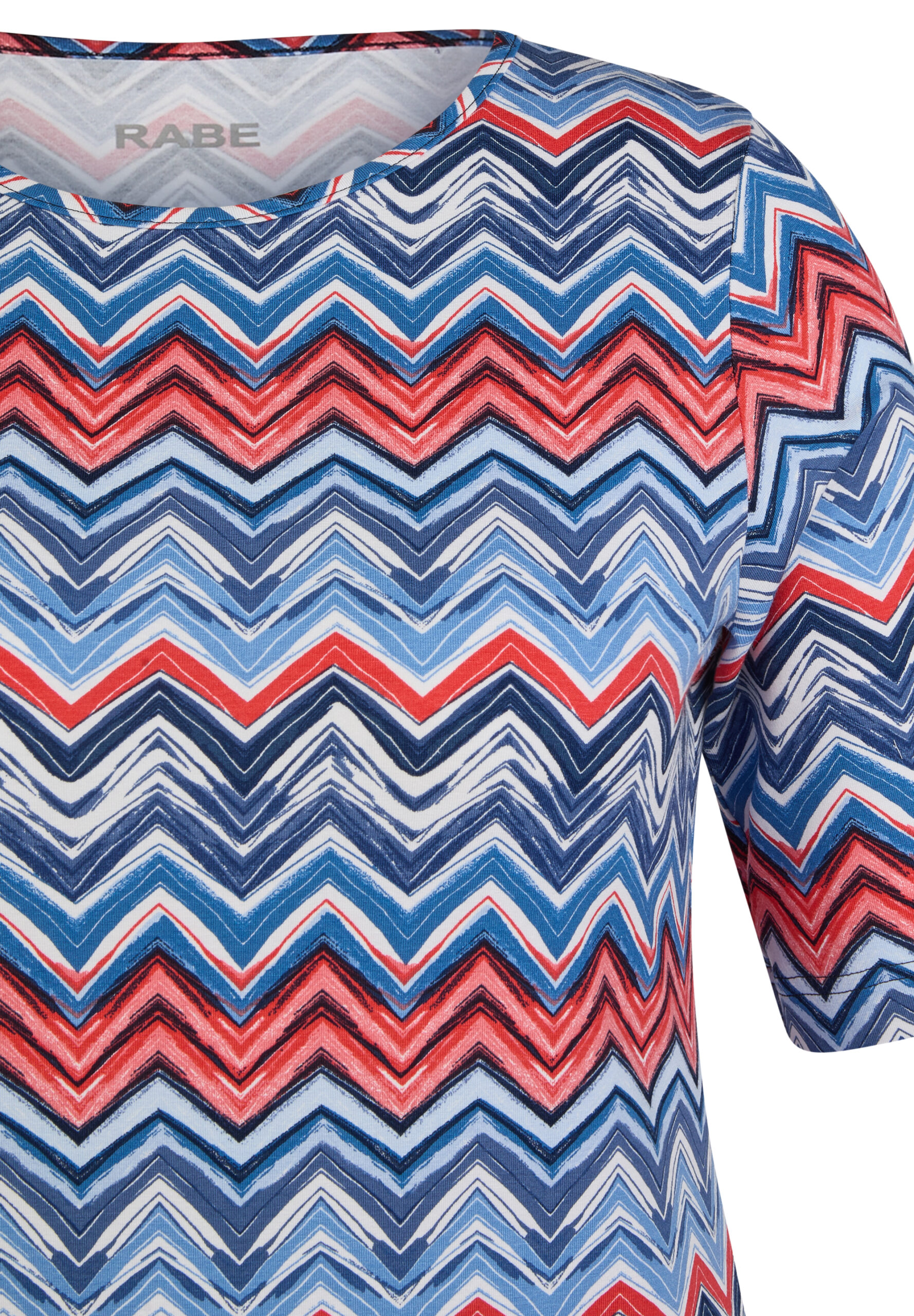 RABE Damen T-Shirt mit Alloverprint in Blau gemustert