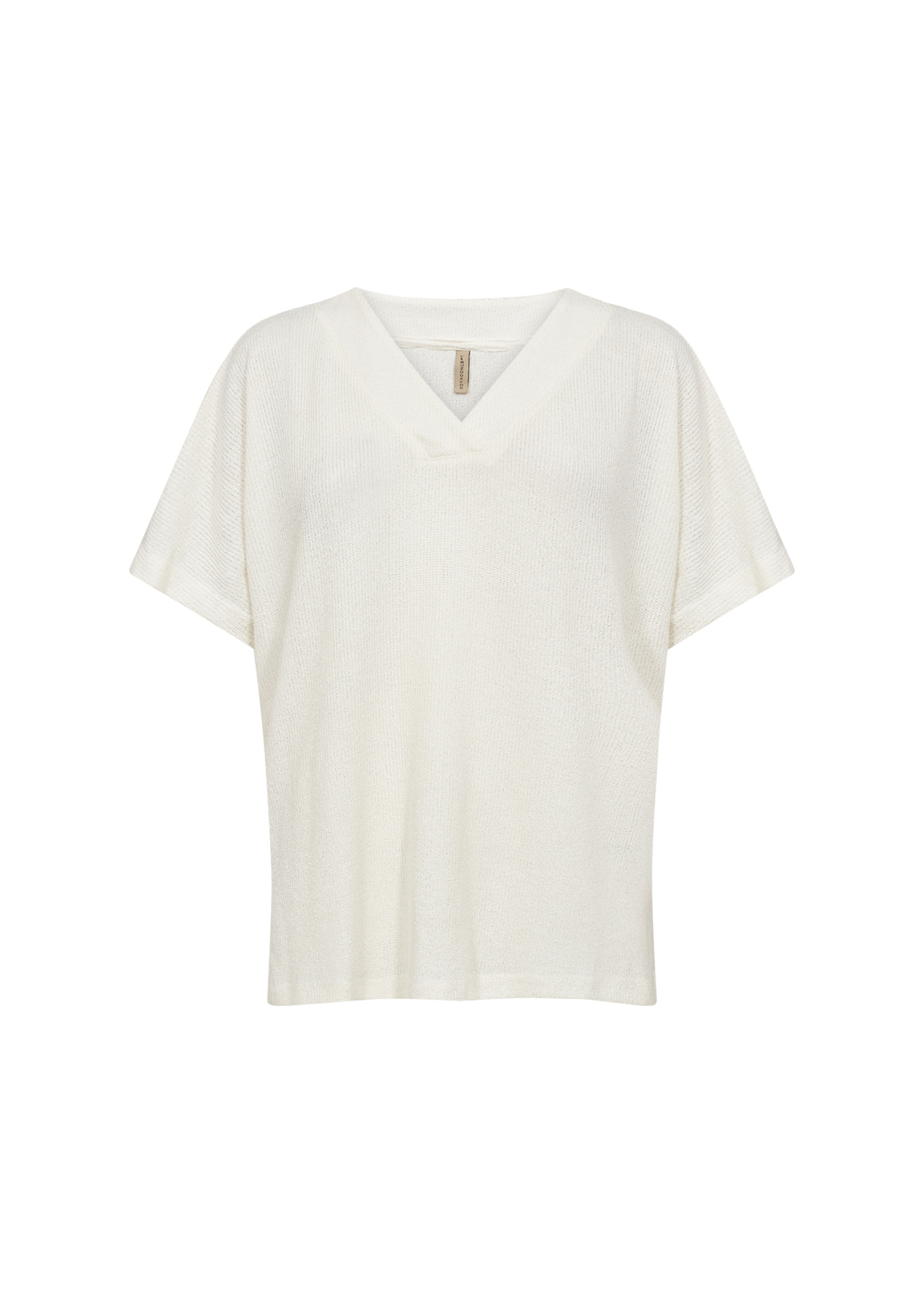 SOYACONCEPT Damen V-Shirt Delia – offwhite uni, V-Ausschnitt, lockere Passform, weich & bequem, aus Viskose
