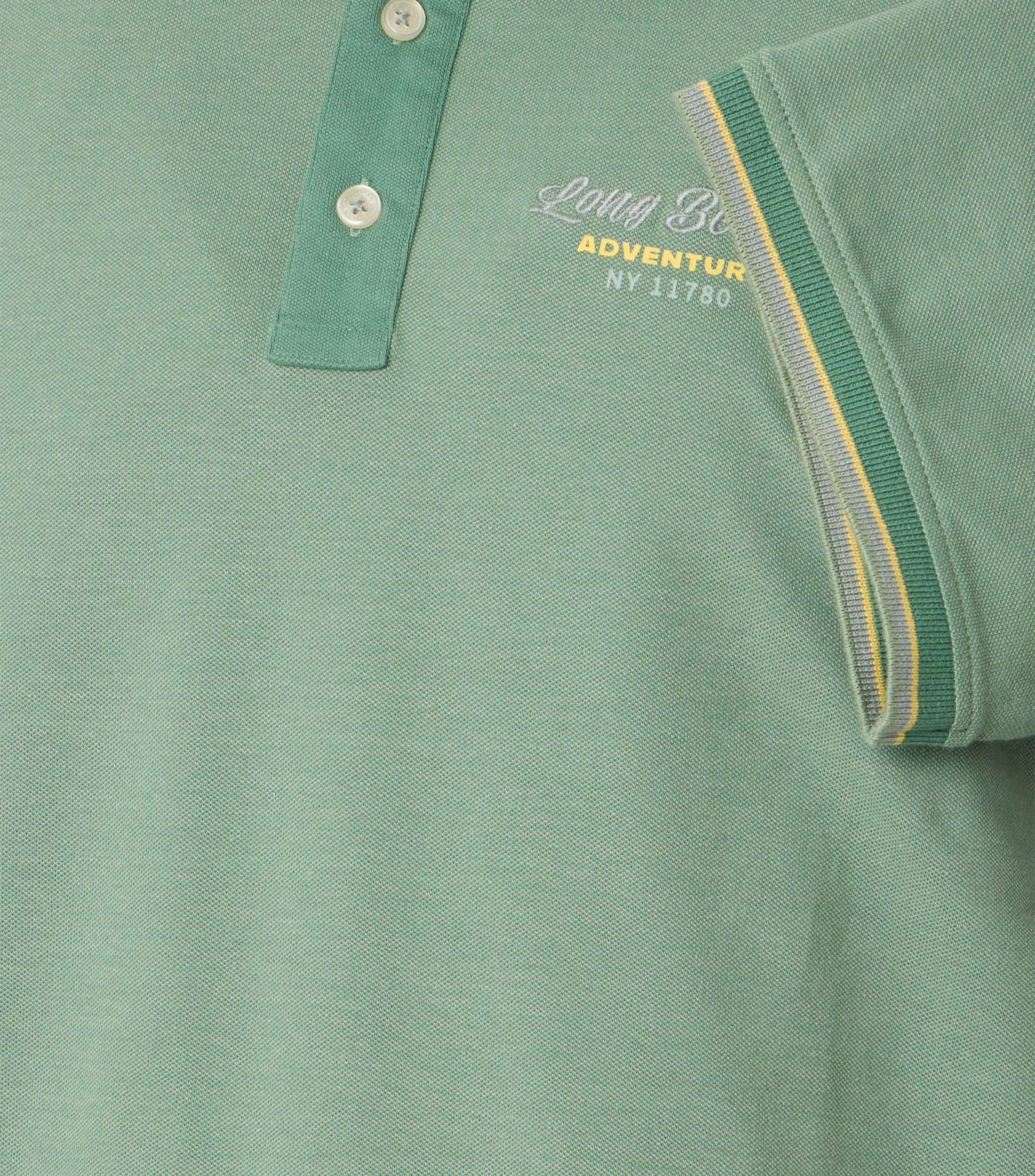 CASAMODA Herren Polo-Shirt – grün, Baumwoll-Stretch, Knopfleiste, Stickerei auf der Brust, bequeme Passform