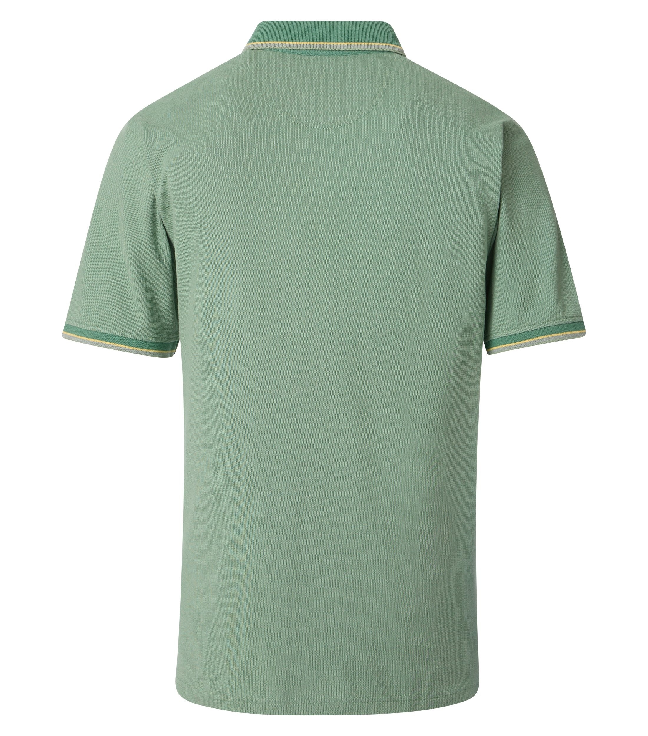 CASAMODA Herren Polo-Shirt – grün, Baumwoll-Stretch, Knopfleiste, Stickerei auf der Brust, bequeme Passform