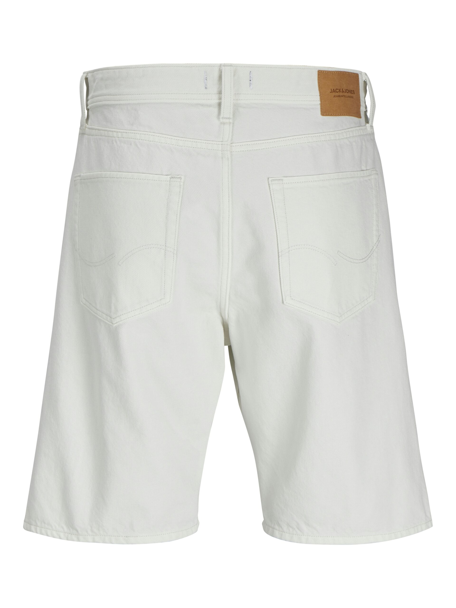 JACK&JONES Herren Baggy Denim Shorts JJIALEX High Waist Offwhite Denim