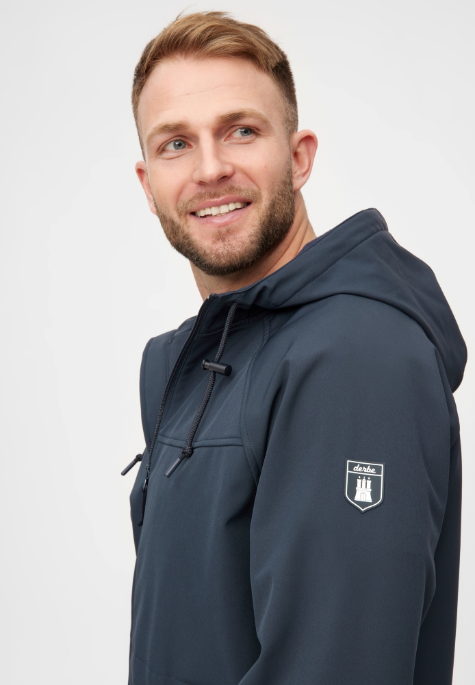 DERBE Herren Softshell-Jacke Isleby winddicht & wasserabweisend