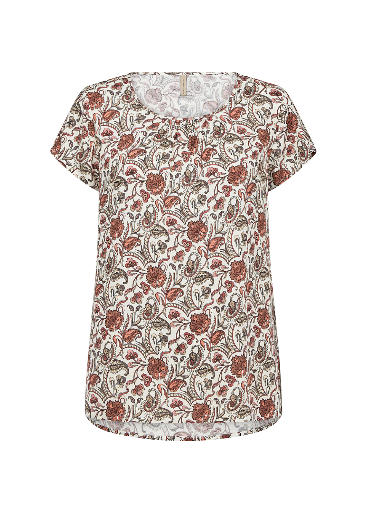 SOYACONCEPT Damen Bluse SC-SAMEA mit Blumenprint in Mineral Red