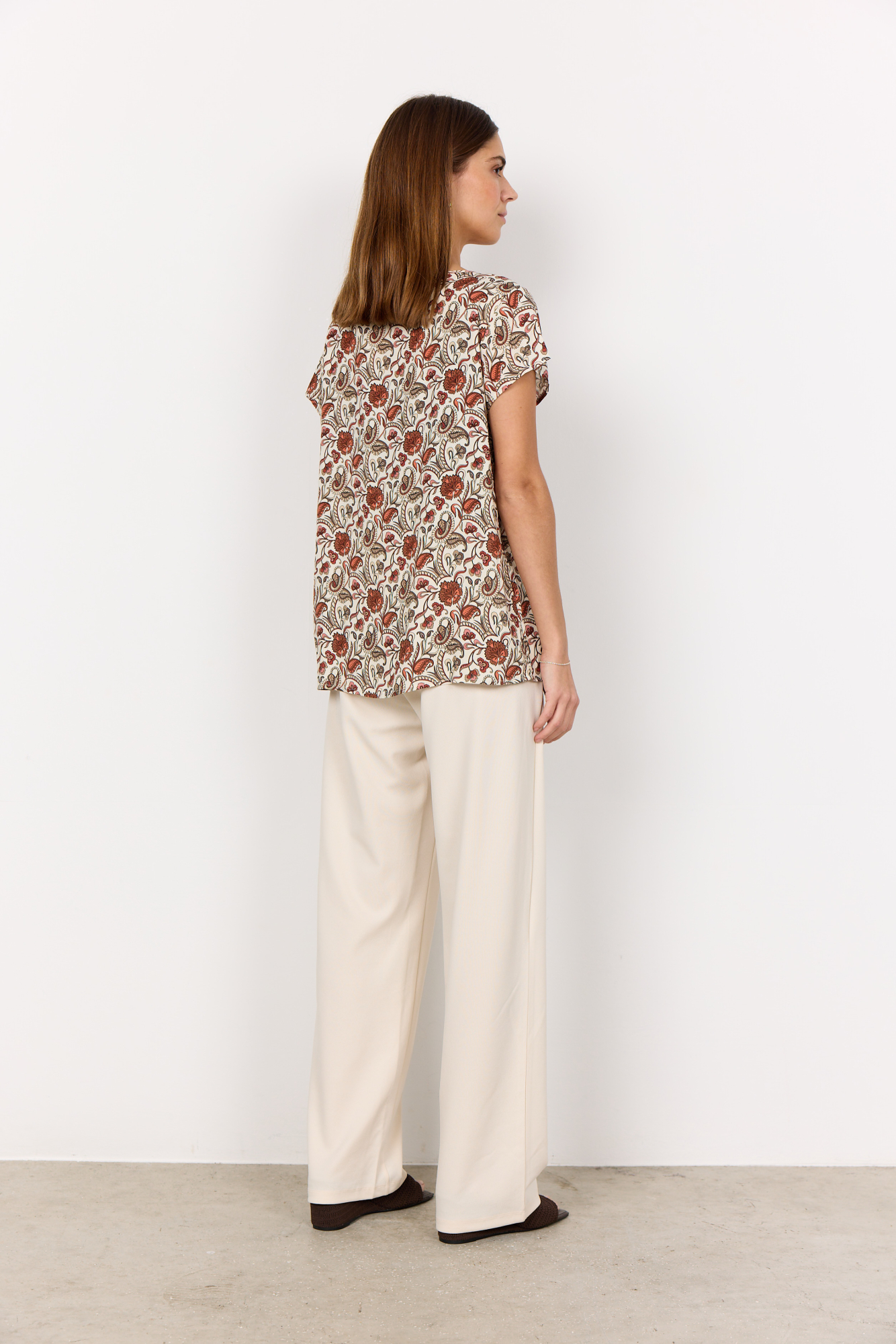 SOYACONCEPT Damen Bluse SC-SAMEA mit Blumenprint in Mineral Red
