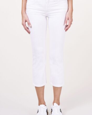 BLUE FIRE Damen Jeans Nancy Slim Fit in Weiß aus Stretch-Denim