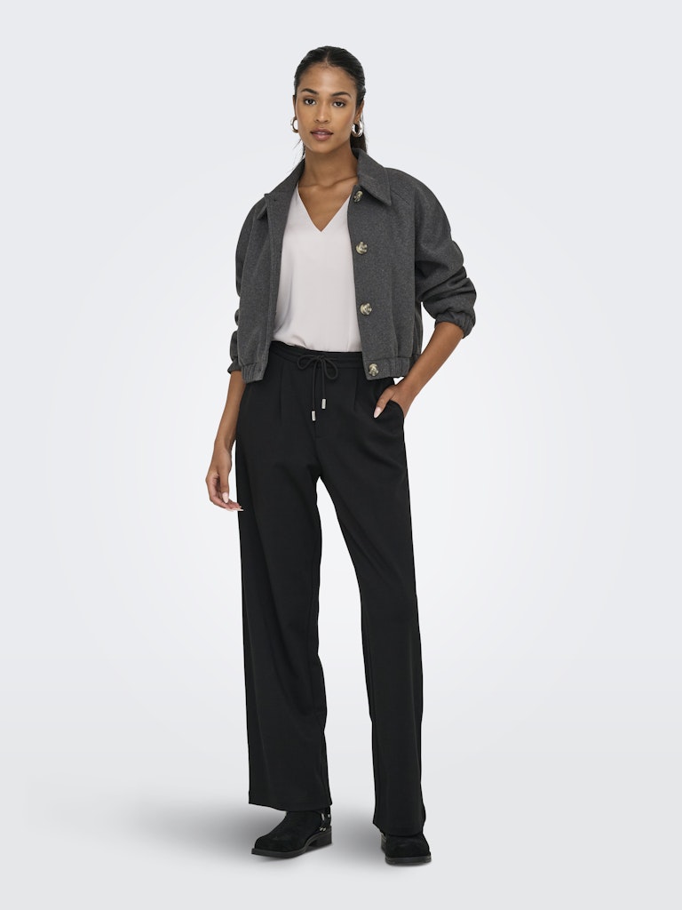 ONLY Damenjacke NANCY LIFE aus Woll-Velours – Blouson mit Reverskragen