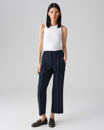 OPUS Damen 7/8 Hose Meeri City mit Twillstruktur in coal blue