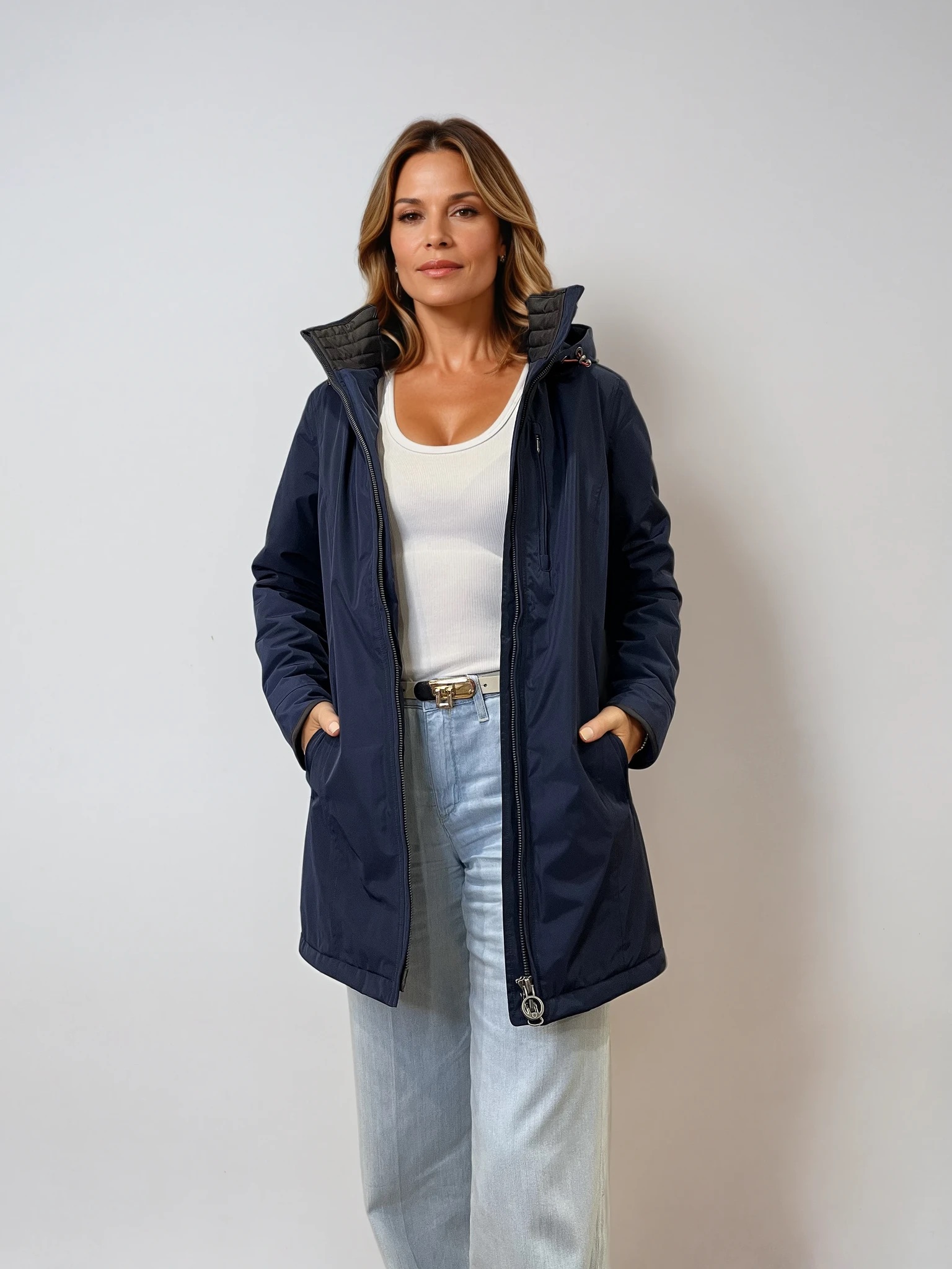 WELLENSTEYN Damen Funktionsparka Stockholm Royalblau, wasserdicht