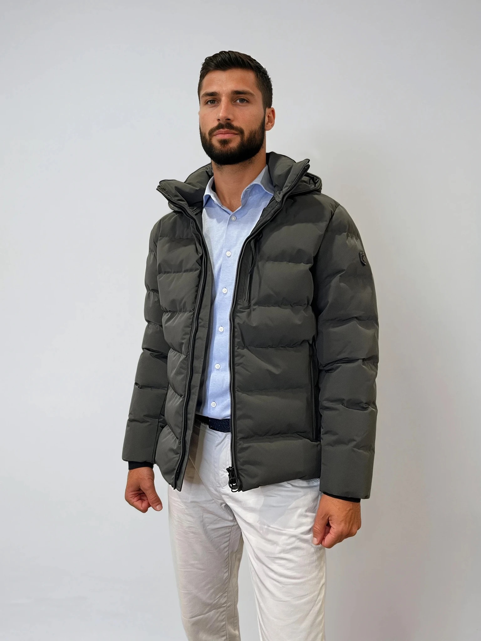 WELLENSTEYN Herren Winter-Steppjacke Blackbird Men Short Blackarmy