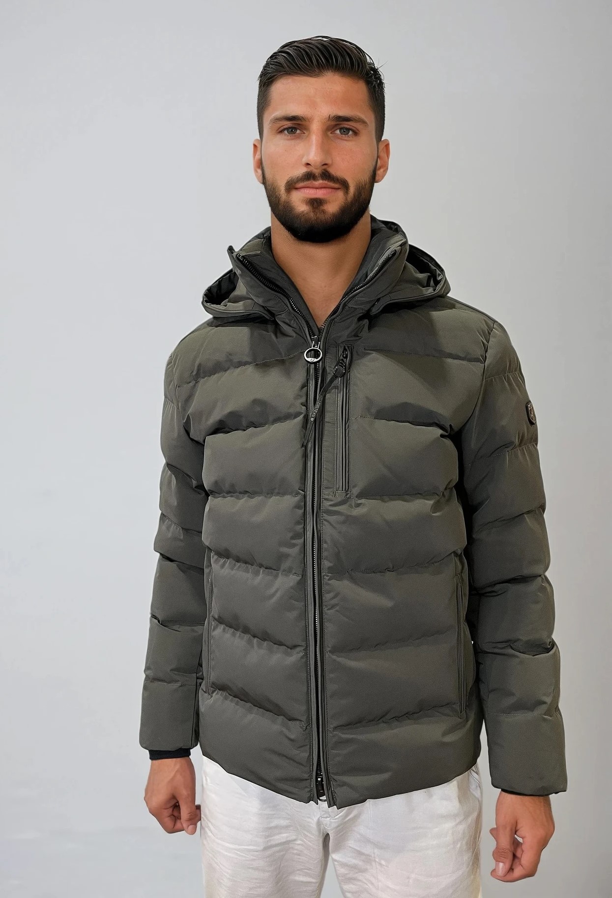 WELLENSTEYN Herren Winter-Steppjacke Blackbird Men Short Blackarmy