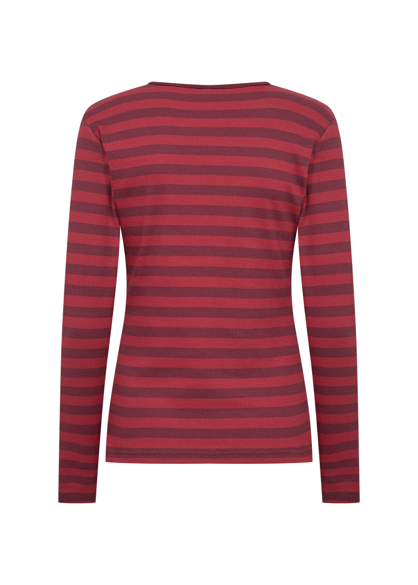 SOYACONCEPT Damen Longsleeve SC-IRDI 1 mit Streifen in Dunkelrot