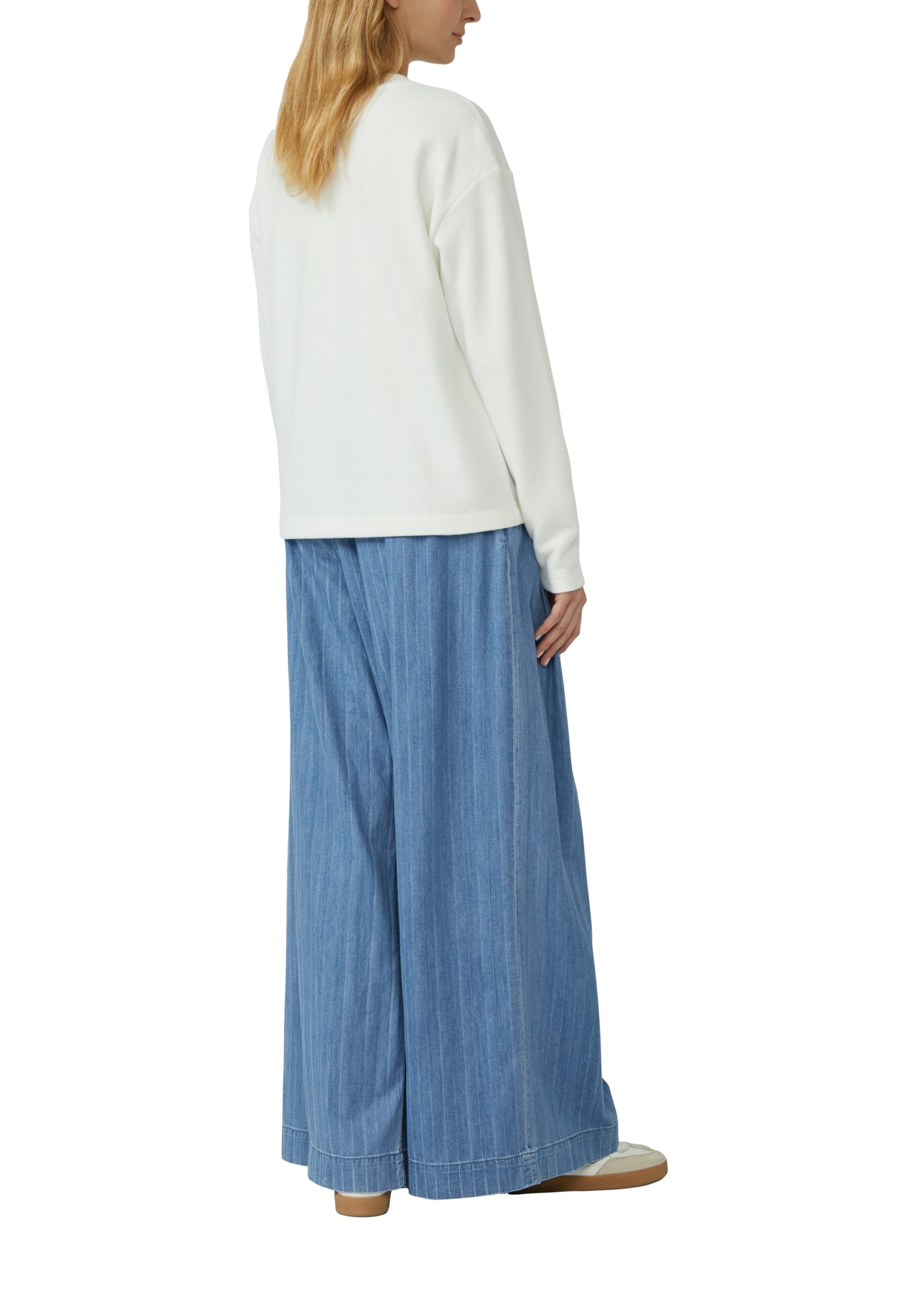 S.OLIVER Damen Sweatshirt Relaxed Fit in Offwhite-Beige