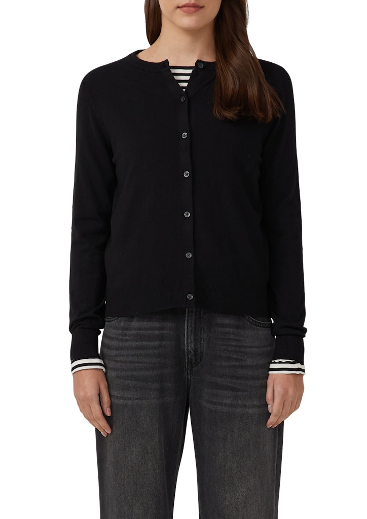 S.OLIVER Damen Feinstrick-Cardigan mit Knopfleiste in drei Farben